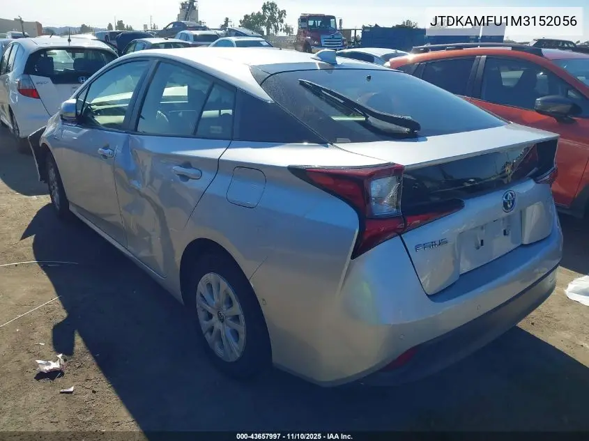 JTDKAMFU1M3152056 2021 Toyota Prius Le