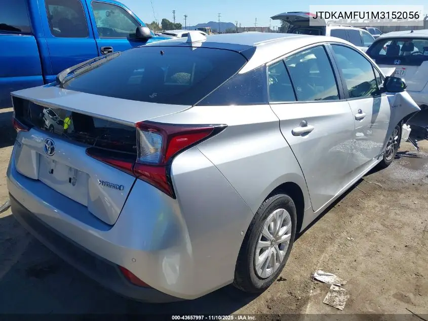 JTDKAMFU1M3152056 2021 Toyota Prius Le