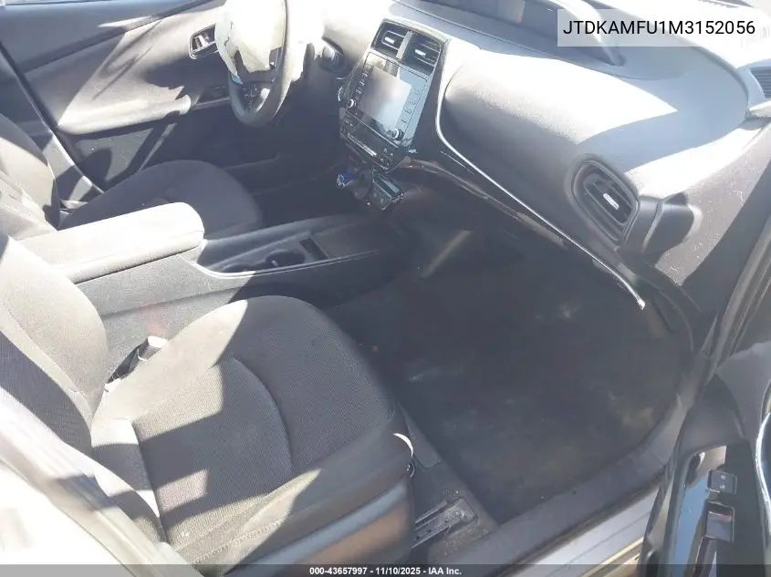 JTDKAMFU1M3152056 2021 Toyota Prius Le
