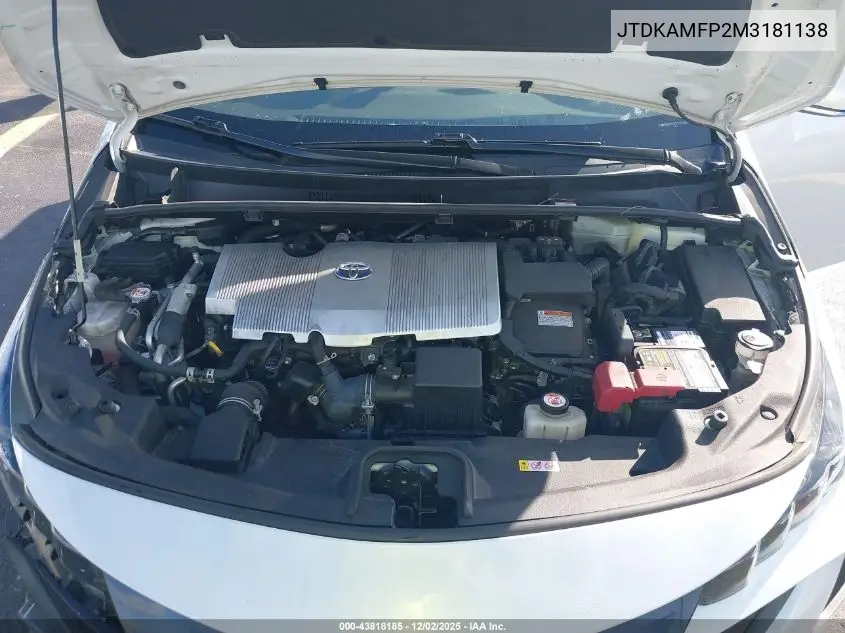 JTDKAMFP2M3181138 2021 Toyota Prius Prime Xle