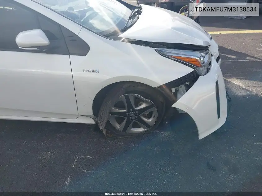 JTDKAMFU7M3138534 2021 Toyota Prius Xle