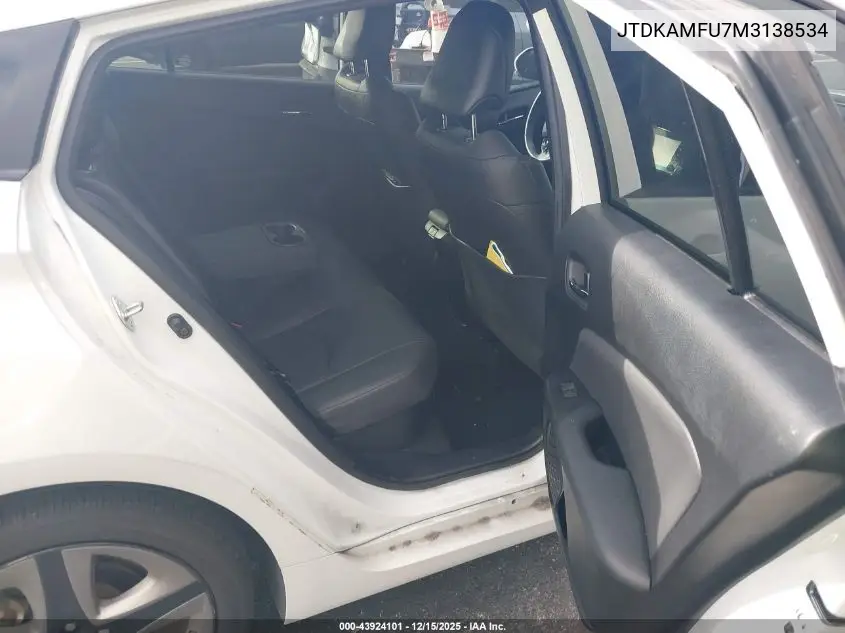 JTDKAMFU7M3138534 2021 Toyota Prius Xle