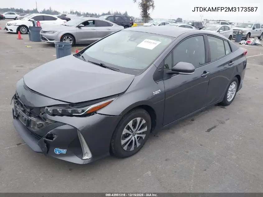 JTDKAMFP2M3173587 2021 Toyota Prius Prime Xle
