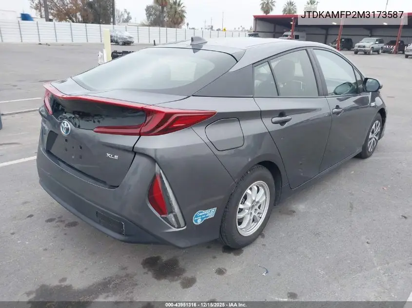 JTDKAMFP2M3173587 2021 Toyota Prius Prime Xle
