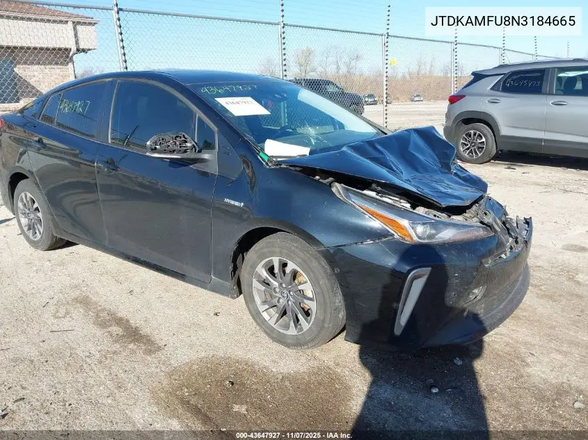 JTDKAMFU8N3184665 2022 Toyota Prius Xle