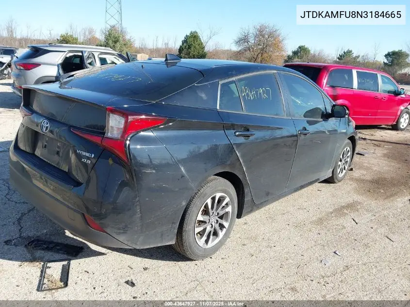 JTDKAMFU8N3184665 2022 Toyota Prius Xle