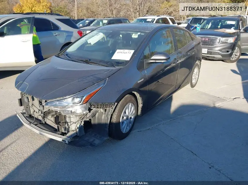 JTDKAMFU0N3188371 2022 Toyota Prius L