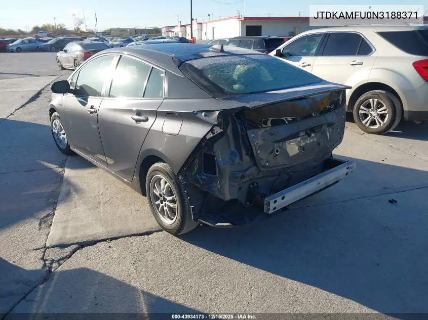JTDKAMFU0N3188371 2022 Toyota Prius L