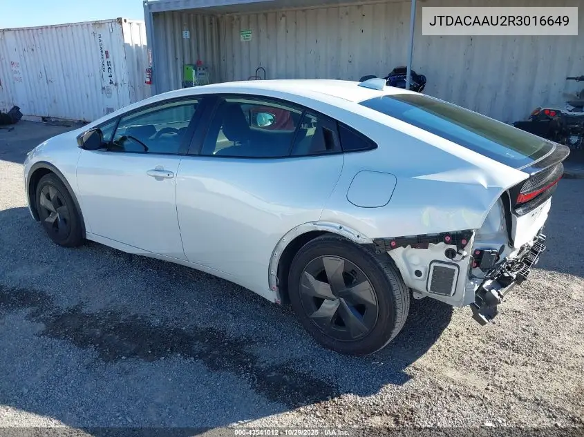 JTDACAAU2R3016649 2024 Toyota Prius Le