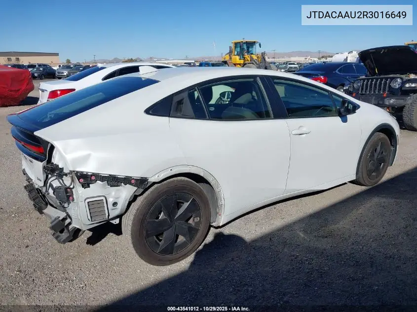 JTDACAAU2R3016649 2024 Toyota Prius Le