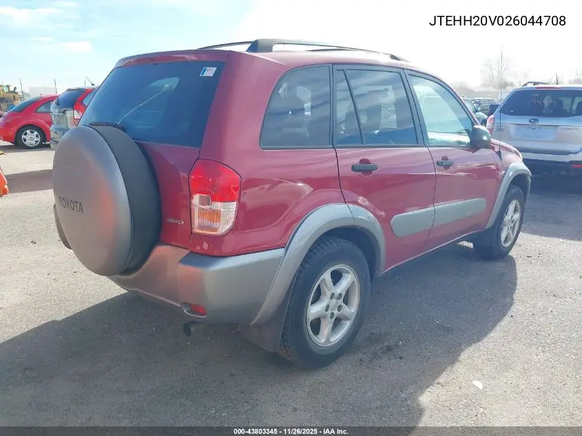 JTEHH20V026044708 2002 Toyota Rav4