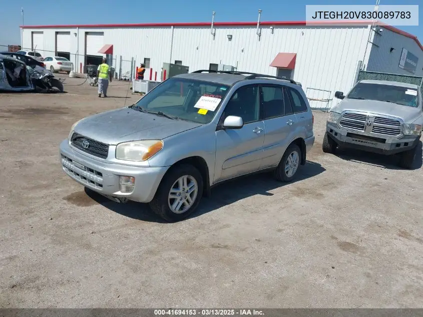 2003 Toyota Rav4 VIN: JTEGH20V830089783 Lot: 41694153