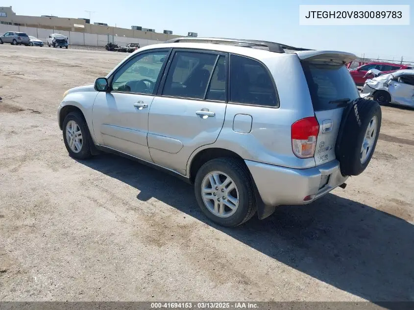 2003 Toyota Rav4 VIN: JTEGH20V830089783 Lot: 41694153