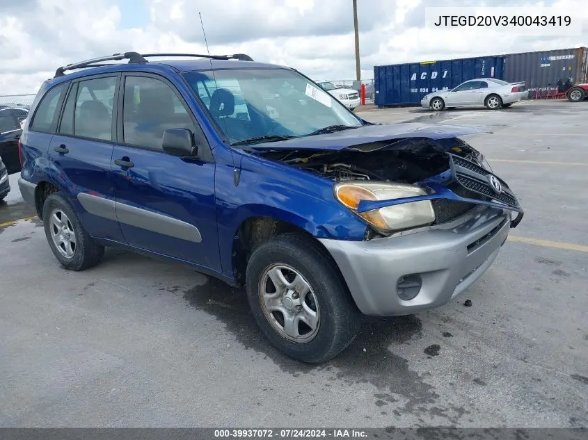 JTEGD20V340043419 2004 Toyota Rav4