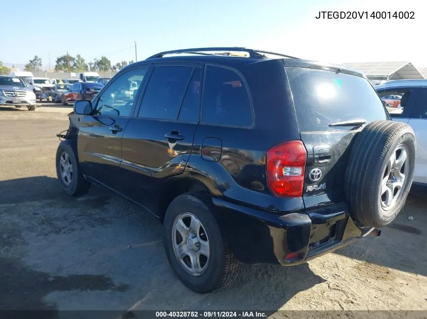 JTEGD20V140014002 2004 Toyota Rav4