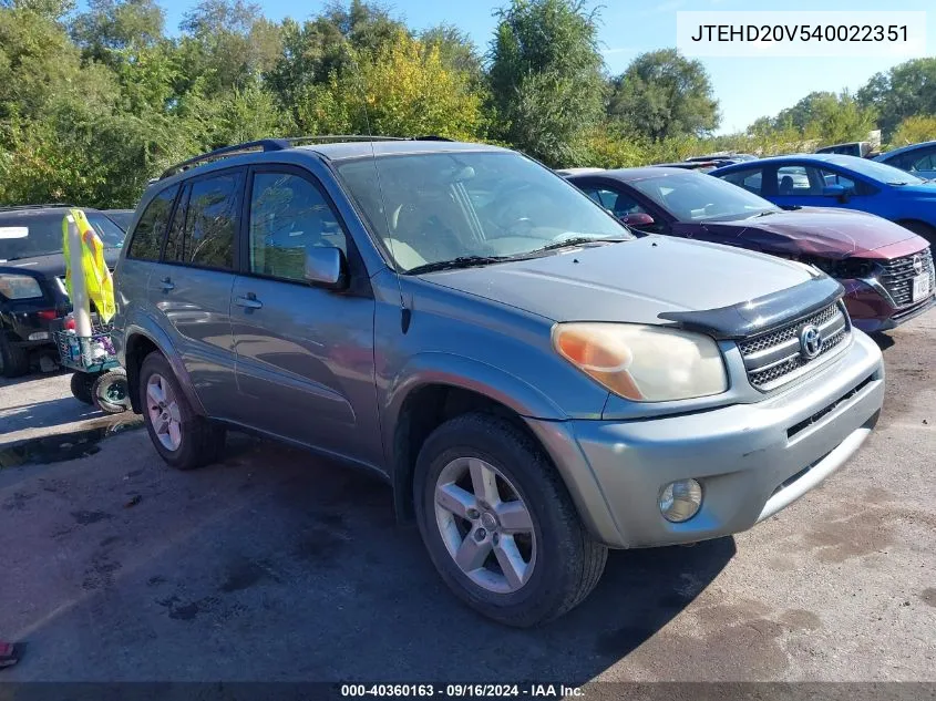 JTEHD20V540022351 2004 Toyota Rav4