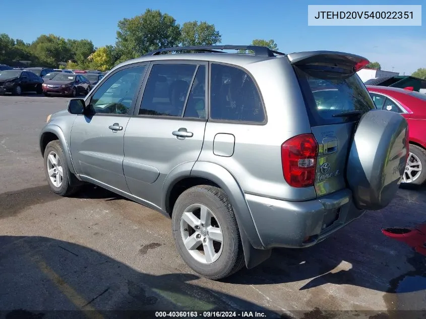 JTEHD20V540022351 2004 Toyota Rav4