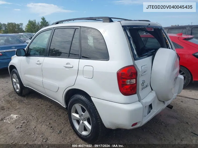 JTEGD20V040045435 2004 Toyota Rav4