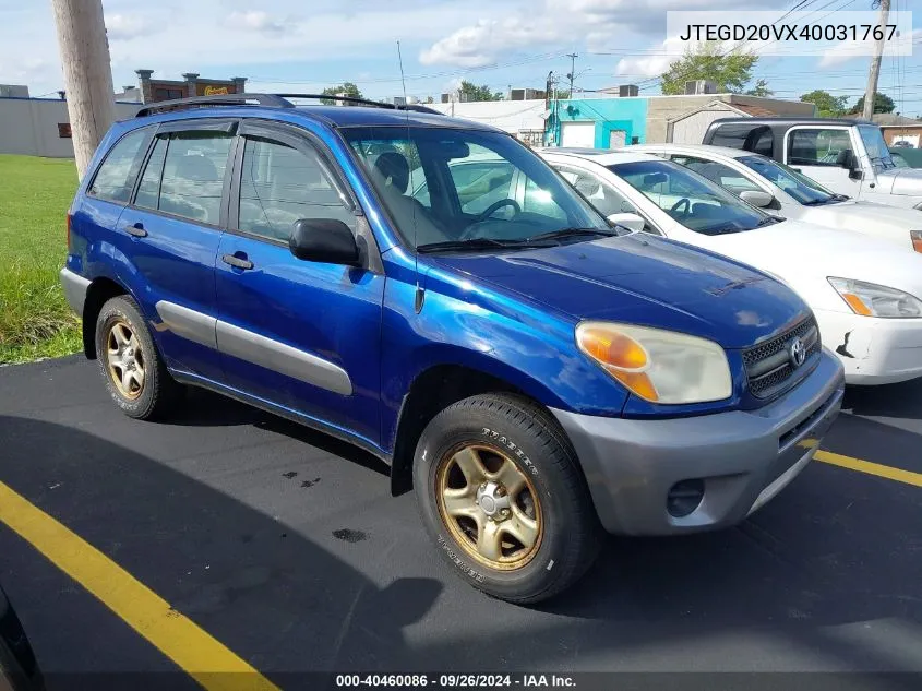 JTEGD20VX40031767 2004 Toyota Rav4