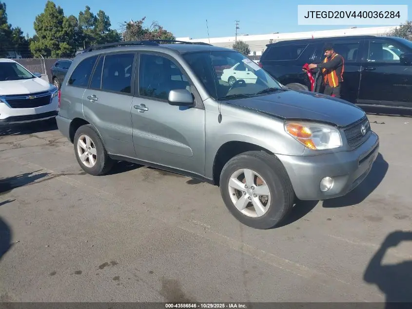 JTEGD20V440036284 2004 Toyota Rav4