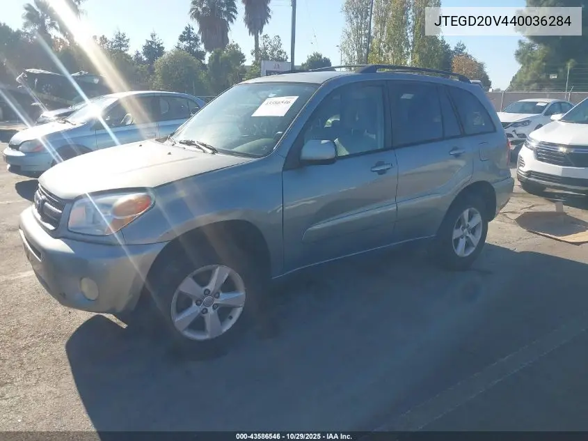 JTEGD20V440036284 2004 Toyota Rav4
