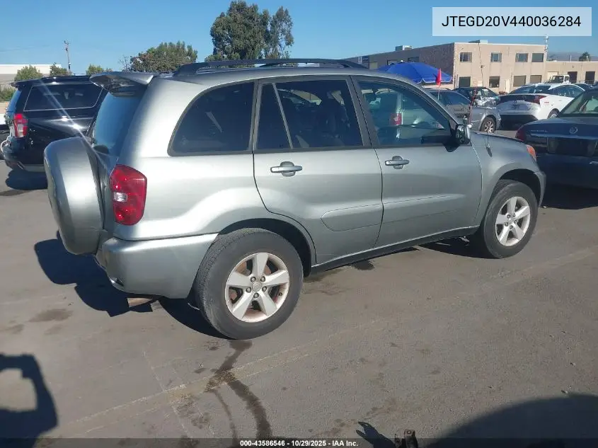 JTEGD20V440036284 2004 Toyota Rav4