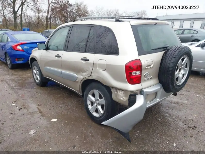 JTEHD20V940023227 2004 Toyota Rav4