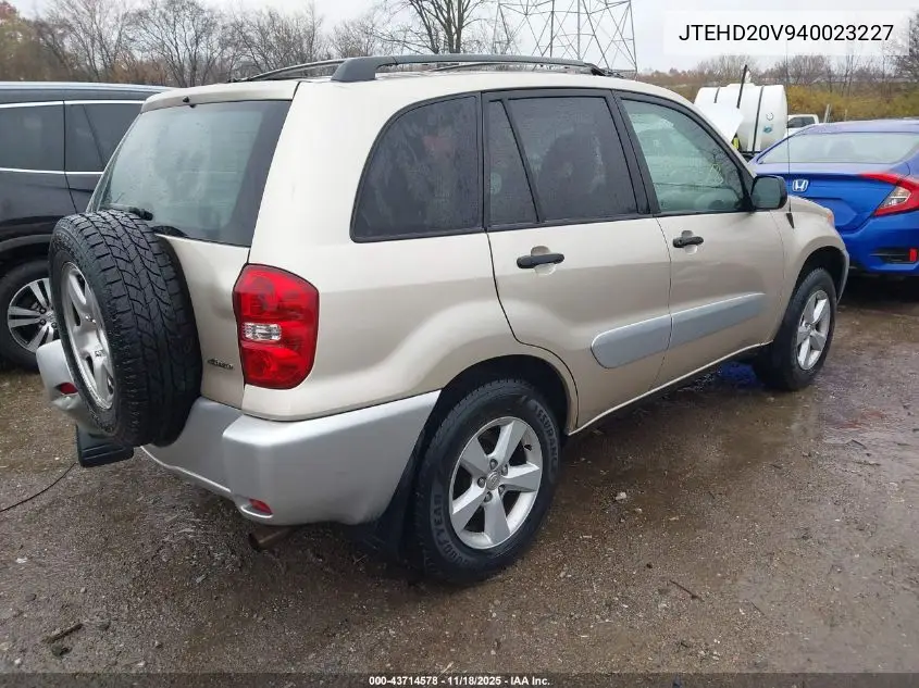 JTEHD20V940023227 2004 Toyota Rav4