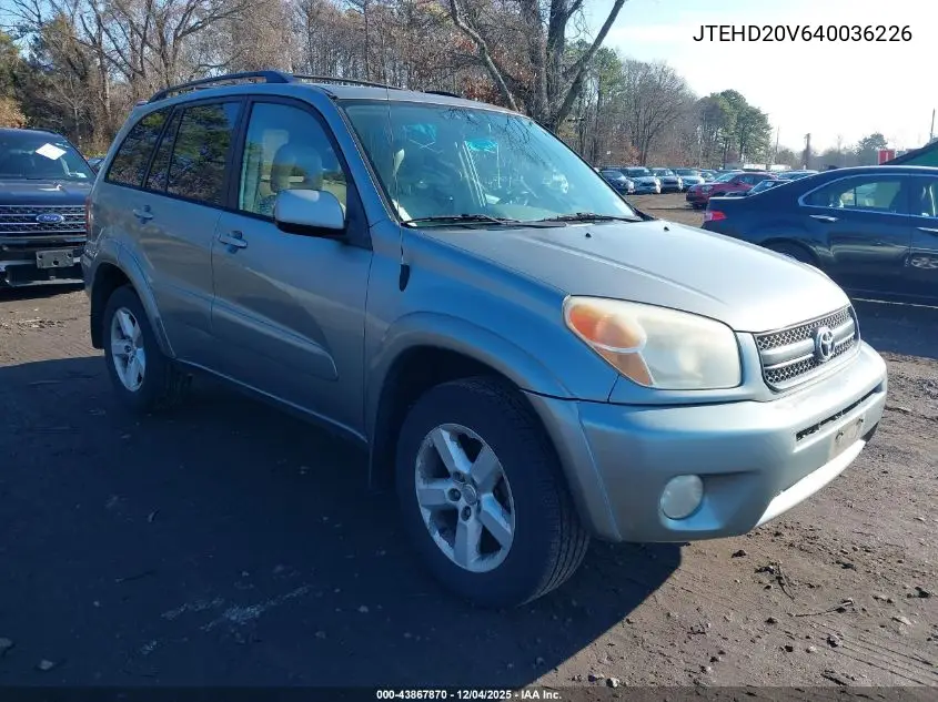 JTEHD20V640036226 2004 Toyota Rav4