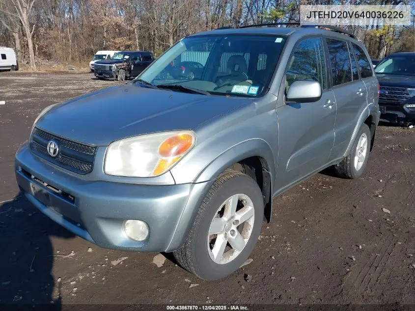 JTEHD20V640036226 2004 Toyota Rav4