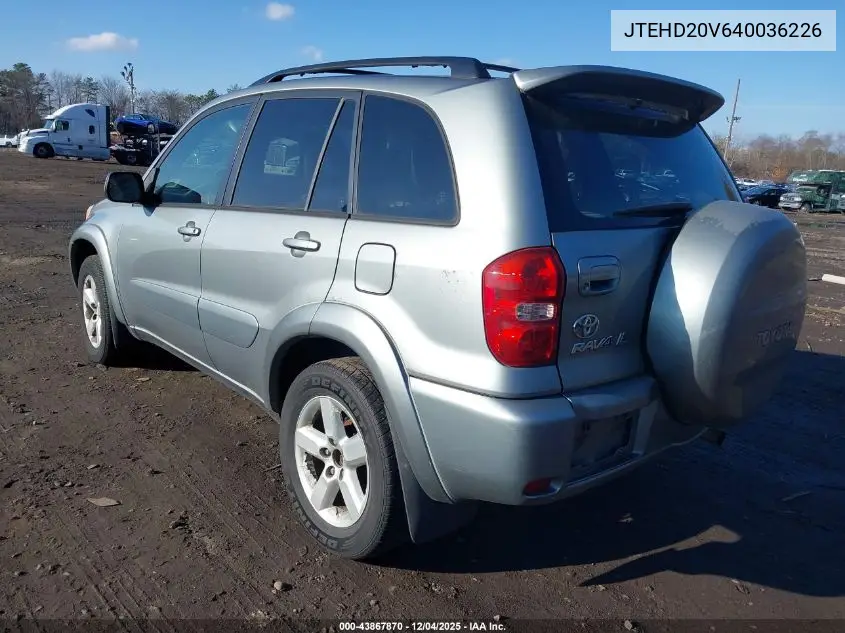 JTEHD20V640036226 2004 Toyota Rav4