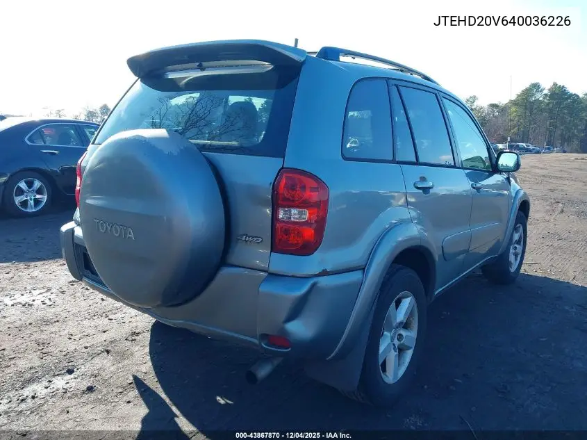 JTEHD20V640036226 2004 Toyota Rav4