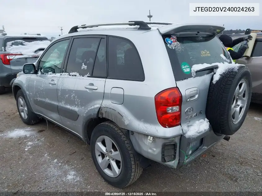 JTEGD20V240024263 2004 Toyota Rav4