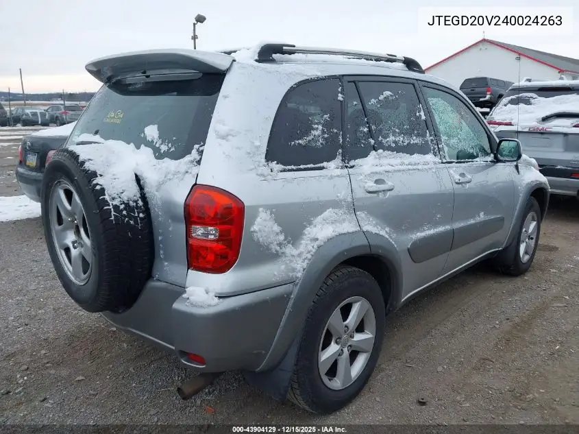 JTEGD20V240024263 2004 Toyota Rav4