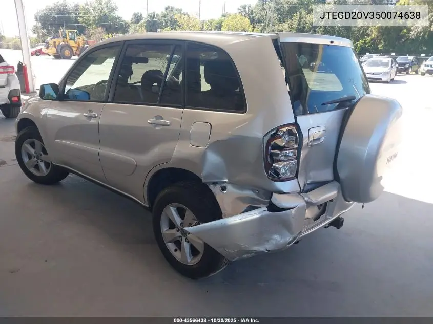 JTEGD20V350074638 2005 Toyota Rav4