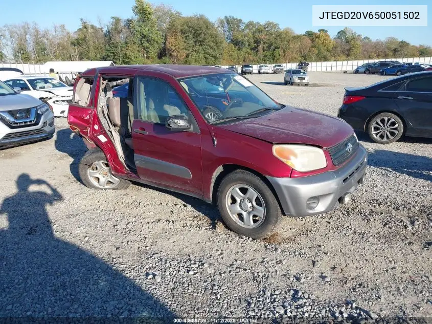 JTEGD20V650051502 2005 Toyota Rav4