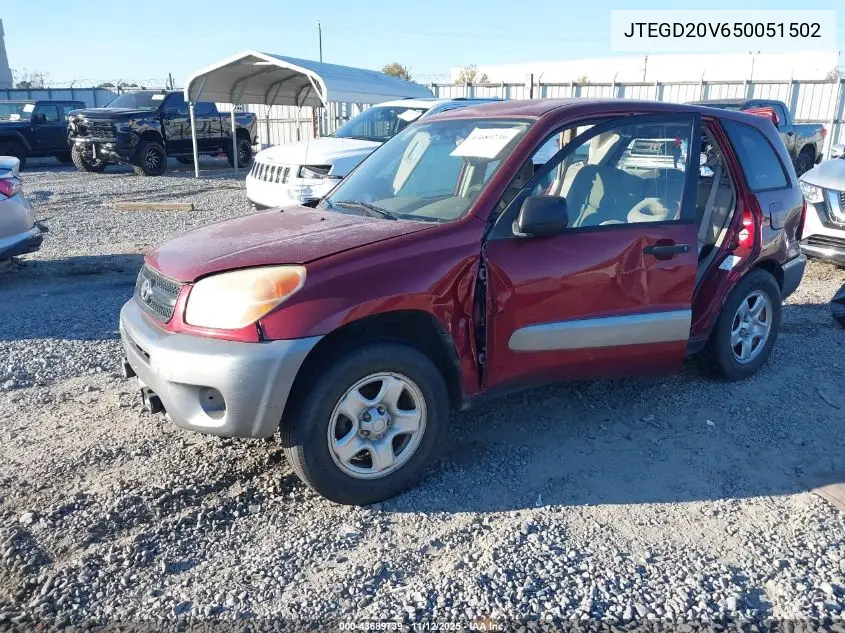 JTEGD20V650051502 2005 Toyota Rav4