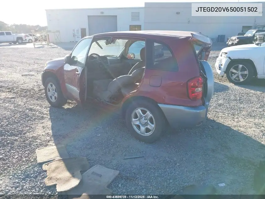 JTEGD20V650051502 2005 Toyota Rav4