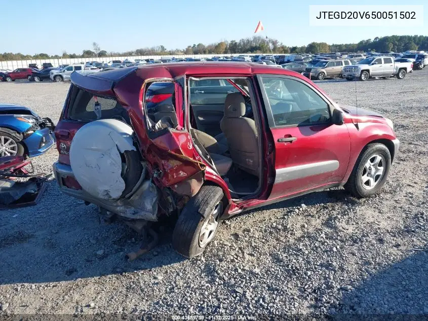 JTEGD20V650051502 2005 Toyota Rav4
