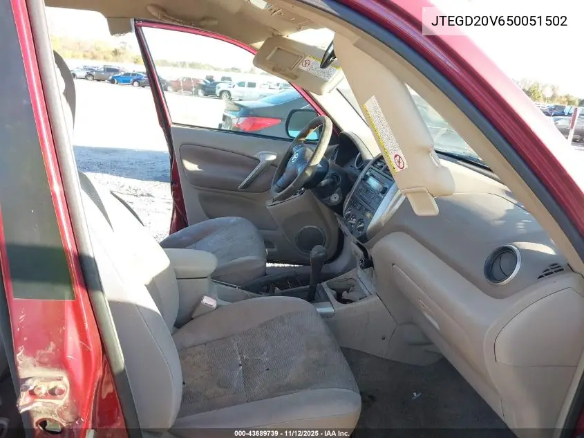 JTEGD20V650051502 2005 Toyota Rav4
