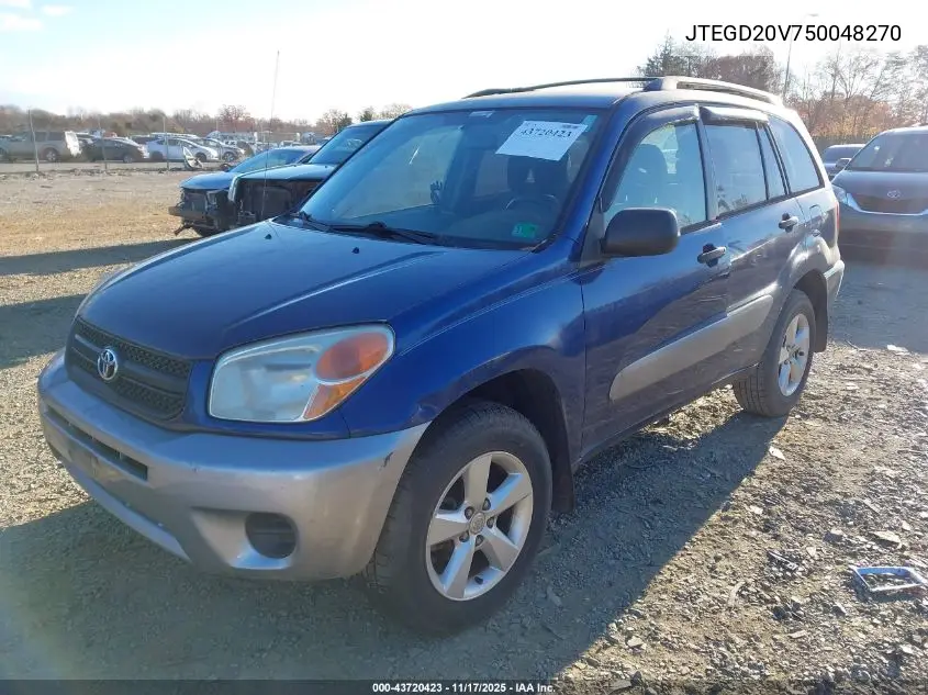 JTEGD20V750048270 2005 Toyota Rav4