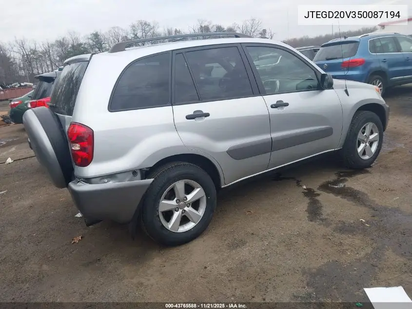 JTEGD20V350087194 2005 Toyota Rav4