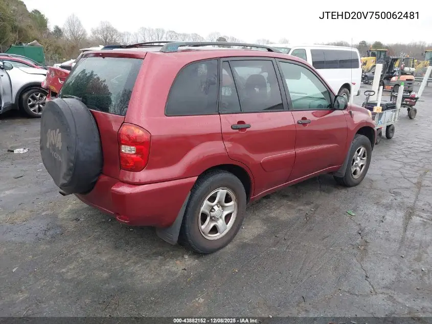 JTEHD20V750062481 2005 Toyota Rav4