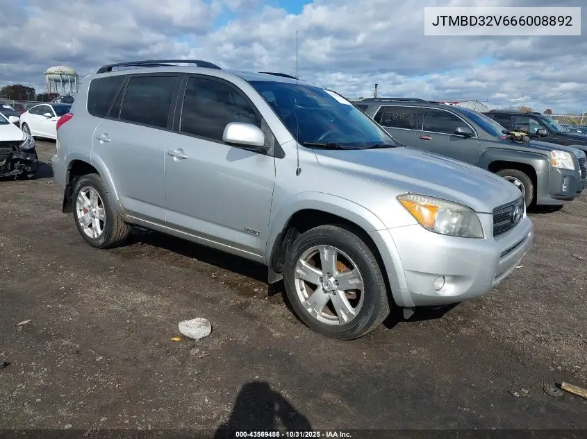 JTMBD32V666008892 2006 Toyota Rav4 Sport