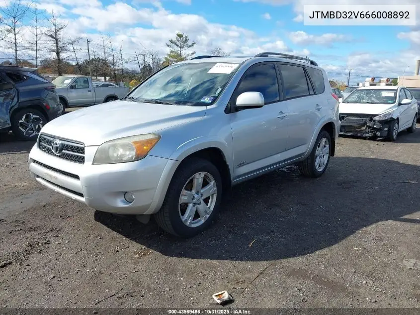 JTMBD32V666008892 2006 Toyota Rav4 Sport