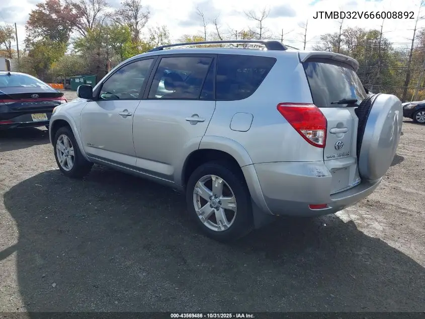 JTMBD32V666008892 2006 Toyota Rav4 Sport
