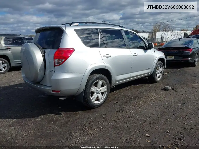 JTMBD32V666008892 2006 Toyota Rav4 Sport