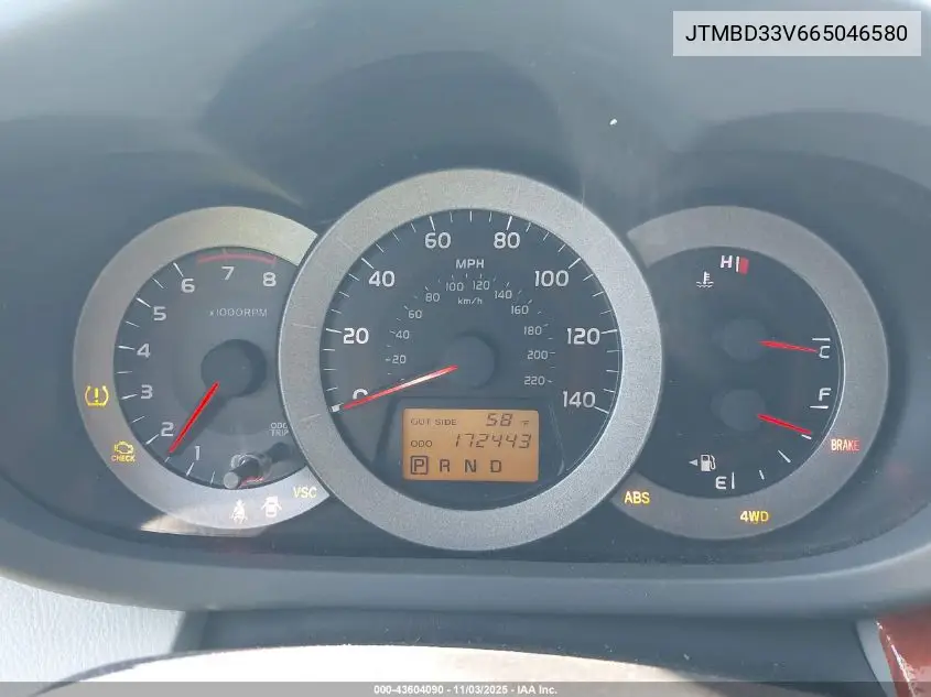 JTMBD33V665046580 2006 Toyota Rav4
