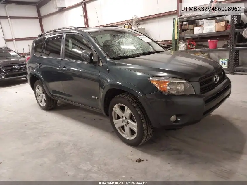 JTMBK32V466008962 2006 Toyota Rav4 Sport V6