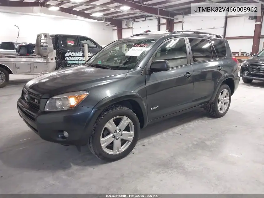 JTMBK32V466008962 2006 Toyota Rav4 Sport V6